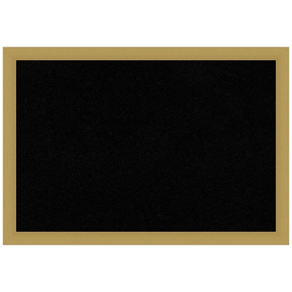 Amanti Art Black Cork Board Framed Grace Brushed Gold Narrow Bulletin Board 26 in. x 18 in.