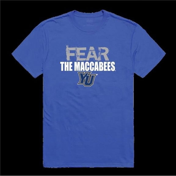 W Republic 518-741-RYL-01 Yeshiva University Maccabees Fear College T-Shirt, Royal - Small