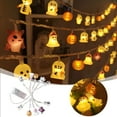 thumbnail image 2 of Halloween String Lights Decorations, 3D Pumpkin Bat Ghost Battery Operated Halloween Orange Purple String Lights for Home Door Porch Indoor Outdoor Party Decor, 2 of 7