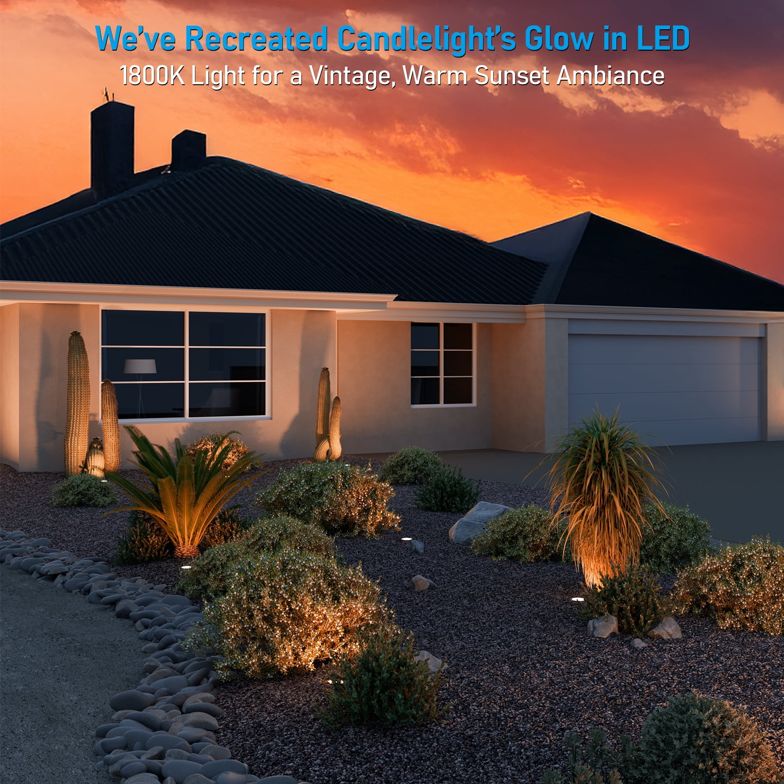 12 Pack LED In-Ground Lawn Well Lights, 1800K/2700K/3000K/4000K/5000K Selectable, IP67 Waterproof