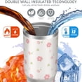 thumbnail image 4 of 1pc Small red florals 30oz Tumbler with Straw & Handle - Insulated Stainless Steel Cup | Holiday Gift for Man Women (Christmas, Valentine's, Birthday), 4 of 7