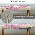 thumbnail image 6 of Psesaysky Polyester Spandex Fabric Bench Slipcover for Dining Room Living Room, Soft Elastic Bottom Long Bench Seat Covers, Axolotl Sakura Print, 6 of 9
