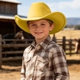 thumbnail image 2 of Gaexia Kids Western Cowboy Hat For Children Adjustable Fit Sun Outdoor Headwear Boys Girls Everyday Adventures Easy Care Baby Toddler, 2 of 4