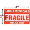 thumbnail image 3 of Biinggo Autocollants Fragiles, Amovibles, Étiquettes d'Expédition, 2 Pieds x 3 Pieds, Rouge Vif, 500 Unités, 1 Paquet, 3 of 3
