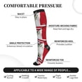 thumbnail image 4 of Compression Socks Women Men Half Mexican Half America Knee High Support Circulation Socks for Running Travel, 4 of 8