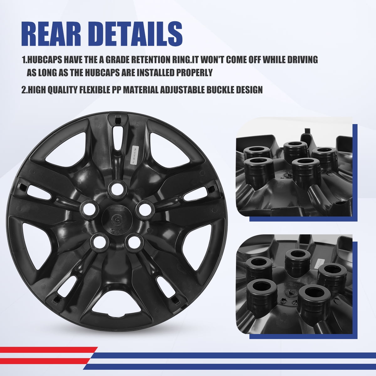 (4 Pack)16" Hubcaps Wheel Rims Cover For 2007-2012 Nissan Altima/2008-2009 Nissan Altima Coupe Compatible With Steel Wheels Bolt On Installation(16-Inch,BLACK MATTE)