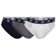 thumbnail image 1 of CR7 calzoncillos para hombre, pack de 3 - calzoncillos, logo en la cintura, algodón elástico Blanco/Gris/Azul oscuro 2XL (XX-Large), 1 of 7