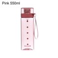 thumbnail image 2 of Sports Bottle Matte Texture Level 5 Broken Resistance Square Shape Summer Student Drinking Bottle for Office, 2 of 13