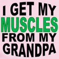 thumbnail image 2 of CafePress - I Get My Muscles From My Grandpa Body Suit - Baby Light Bodysuit, Size Newborn - 24 Months, 2 of 4