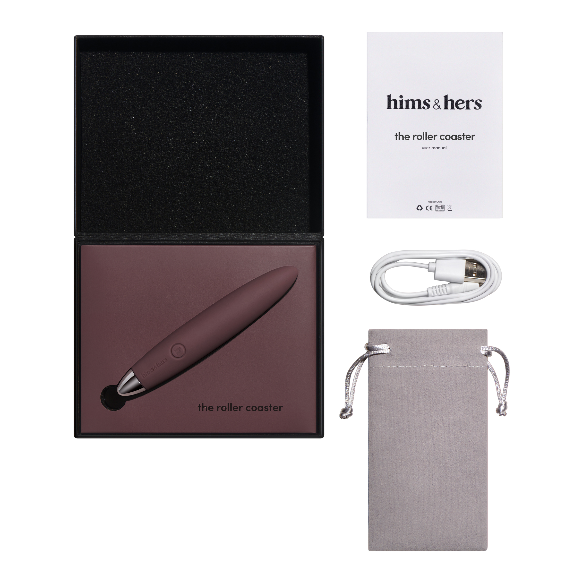 Hims & Hers Roller Coaster Personal, Waterproof, Bullet Vibrator