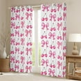 thumbnail image 2 of Manfei Princess Dreamy Bow Blackout Curtains Set of 2 (52x84 Each) for Kid, Cartoon Pink Cherry Window Curtains, Kawaii Buffalo Bow Curtains and Drapes, Curtains Blackout Home Decor, 2 of 6