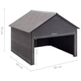 thumbnail image 6 of vidaXL Lawn Mower Garage Gray 31.5"x31.5"x27.6" WPC, 6 of 6