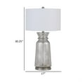 thumbnail image 5 of 34 Inch Table Lamp Set of 2- White Shade- Glass Vase Shape and Metal Base, 5 of 6