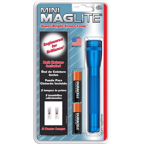 Mini MagLite 2-Cell AA Bulb Pack Flashlight, Blue by MAG INSTRUMENT INC.