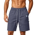 thumbnail image 2 of Men's Casual Shorts 5 Inseam Quick Dry Lightweight Stretchy For Beach Vacation Hiking Gym Workout Running | Zenithor,Navy XXS, 2 of 6