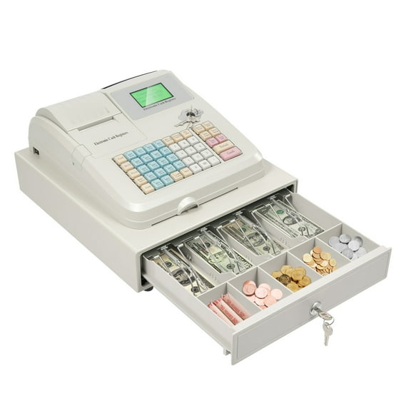 Wildnix Cash drawer with lockable design, supports cash, credit card, and foreign currency, USB connectivity for sales record management, for retail and service industries