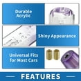 thumbnail image 6 of Unique Bargains Universal Shift Knob Stick Shifter Lever Knob W/ 2 Adapter for Automatic and Manual Vehicle Acrylic Clear Purple 15cm, 6 of 7