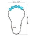 thumbnail image 3 of Uxcell  Curtain Ring Hooks Metal Nickel Plated Blue Ball 6Pack, 3 of 5