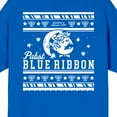 thumbnail image 4 of Pabst Blue Ribbon Cool Blue Logo Men's Royal Blue Short Sleeve Tee, 4 of 5