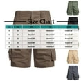 thumbnail image 3 of BXINGOHAI Mens Cargo Shorts Casual Elastic Waist Lightweight Outdoor Hiking Work Short Coffee,34, 3 of 5