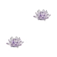 thumbnail image 4 of Advancent Flor de loto de cristal fino Pisapapeles Feng Shui Esfera Cristales Flores Adornos decorativos Estatuillas para púrpura Púrpura 2Conjunto, 4 of 6