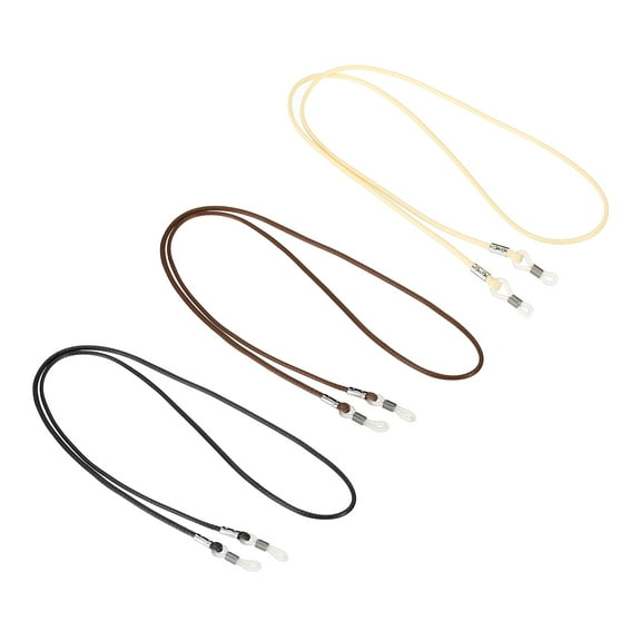 Uxcell Eyeglass Strap Eye Glasses Holder Chains String Lanyard Sunglasses Eyewear Retainer Beige/Black/Brown 3 Pack