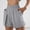 Gray, variant on USSUMA Womens Shorts Casual Solid Color Pull-on Loose BreAthable Quick Dry Elastic High Waist Gym Shorts Lounge with Pocket Sports Delightful Shorts Fitness Running Shorts for Women Beige L