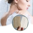 thumbnail image 6 of Loofah Sponge Scrubber, Natural Loofah Pad With Hanging Loop For Dishwashing, Pot Scrubbing, Body Exfoliating, Square Shape Approx 4.3X2.8 Inch Beige Color - Includes Storage Bag, 6 of 8