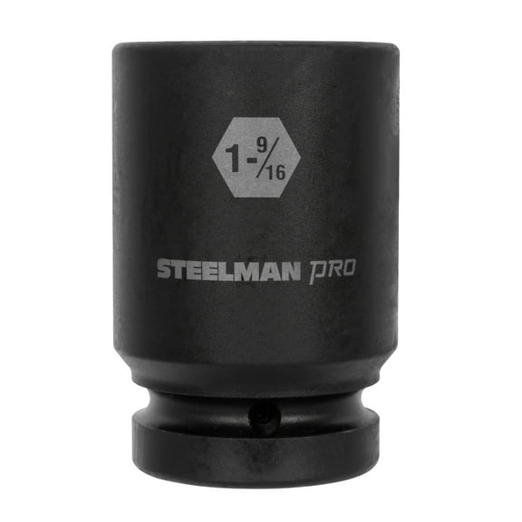 STEELMAN PRO 1-Inch Drive 1-9/16-Inch 6-Point Deep Impact Socket, 60541