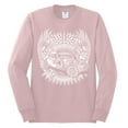thumbnail image 2 of Wild Bobby, Shake Rattle And Roll Vintage Hot Rods Pop Culture Mens Long Sleeve Shirt, Light Pink, Large, 2 of 3