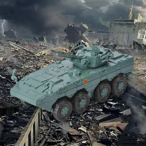 Modelo de 4D 1/72, carro en miniatura, juegos de modelos de construcción para adultos, coleccionables, juguetes educativos para niños, favores Azul claro CUTICAT Tanques en miniatura