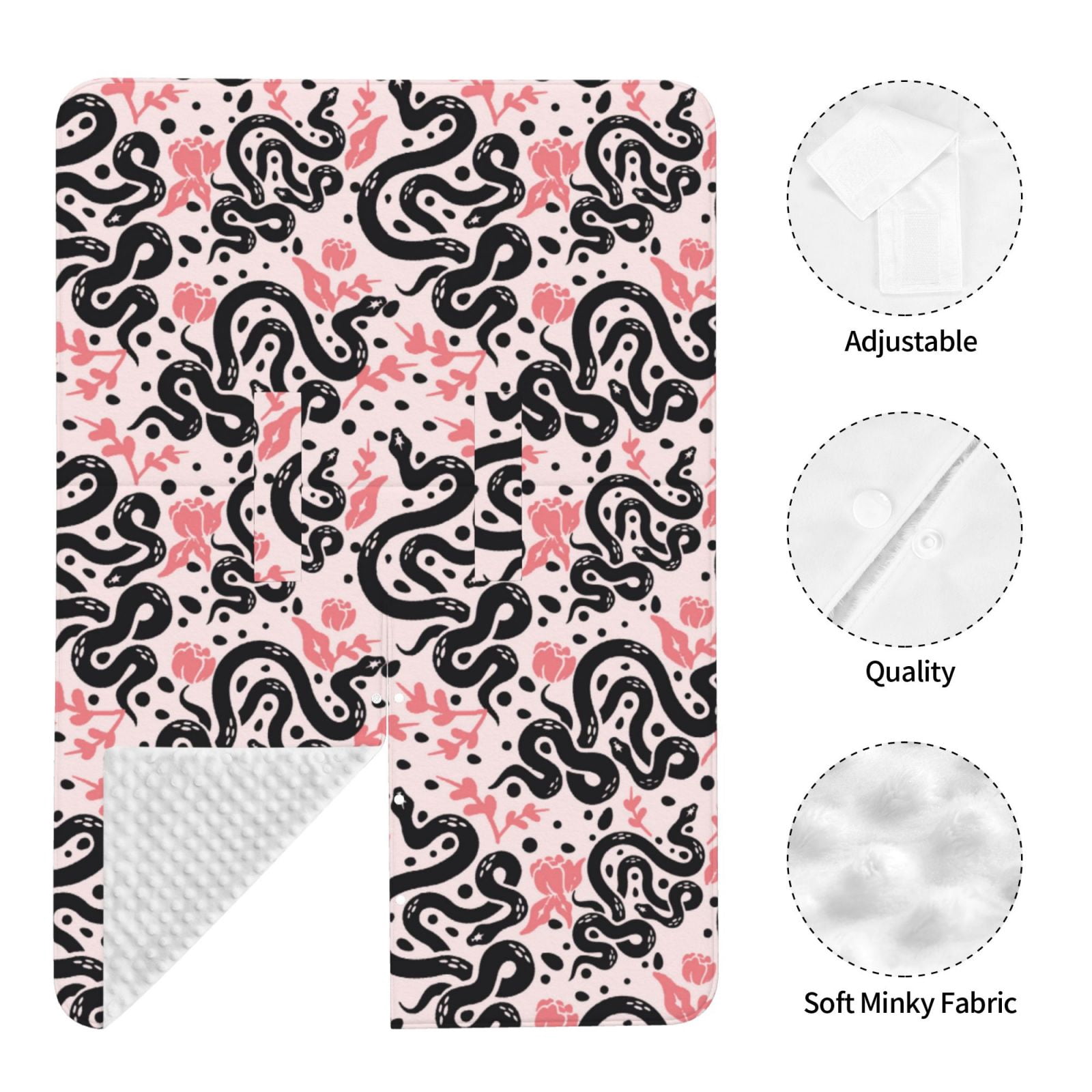 Naloa Black Snake Baby Car Seat Cover, Breathable Baby Carrier Cover, Multiuse Baby Carrier Cover & Nursing Breastfeeding Cover