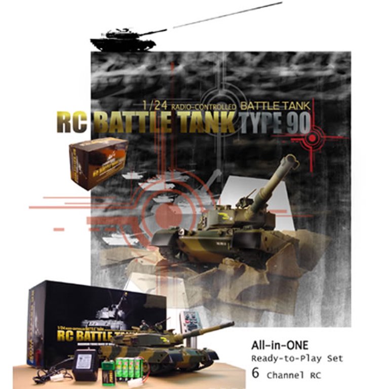 Ready! Set! Race! 1:24 Defense Force Type 90 RC Airsoft Battle