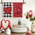 thumbnail image 5 of Sm:)e Valentine's Day Kitchen Dish Towels, 18x26 Inch, Set of 4, XOXO Love Heart Buffalo Plaid, 5 of 6
