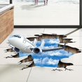 thumbnail image 1 of Pegatinas de pared con diseño de avión de cielo azul y nubes blancas, pegatinas extraíbles, pegatinas 3D para dormitorio, sala de estar, decoración del hogar, baño, 1 of 5