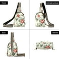 thumbnail image 7 of FORMRS Womens Crossbody Sling Bag Travel Daypack Shoulder Chest Backpack, Red Floral Pattern, 7 of 7
