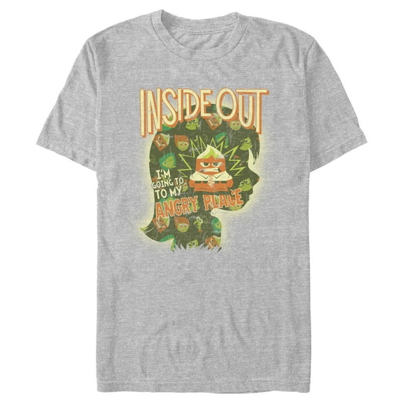 Men's Inside Out I’m Going to My Angry Place Distressed Graphic T-Shirt