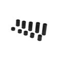 thumbnail image 2 of Assortment of 100 cylindrical insulating spacers in ABS plastic, unthreaded, black, 2 of 4