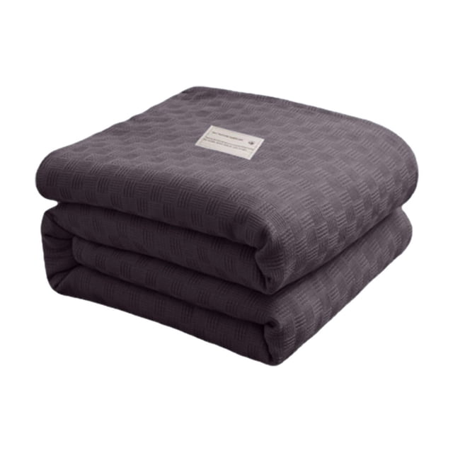 Fiogavroetic Cotton Bed Blanket Twin Cotton Thermal Blanket Lightweight Bed Throw Breathable Premium Soft Comfortable Blanket for All Season