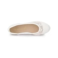 thumbnail image 4 of BLISSFUL STEP Ballerine à Enfiler pour Femme en Dentelle et Maille Brodée à Bout Rond Blanche 8, 4 of 7
