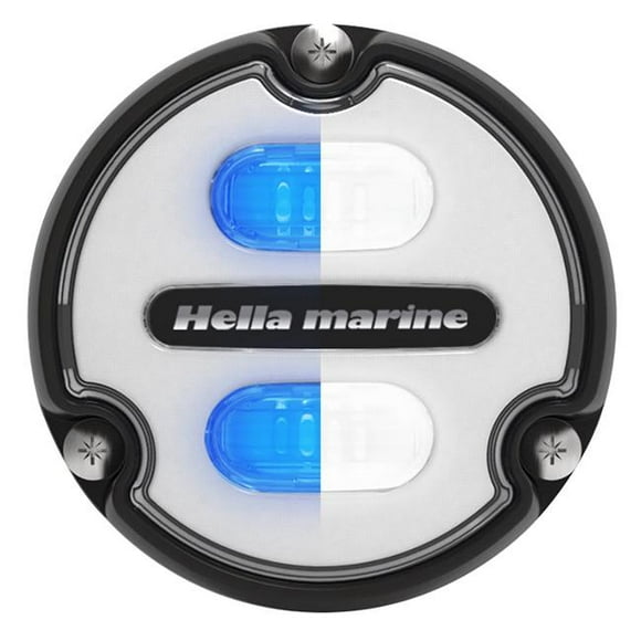 Hella Marine 016145-011 1800lm Boîtier Noir Lentille Blanche Apelo A1 Lumière Sous-Marine&44; Bleu & Blanc
