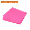 thumbnail image 3 of 75 hojas de papel origami de doble cara de 6x6 pulgadas (15x15 cm) para proyectos de arte y manualidades, color durazno rosa, 3 of 5