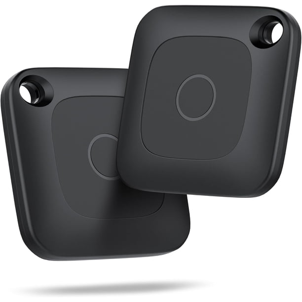 Rastreador Bluetooth para iOS (Find My), Localizador de Llaves y Equipaje, Sonido Fuerte, Batería Reemplazable, Resistente al Agua IP67, Pack de 2
