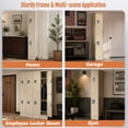 thumbnail image 7 of Sapital 2 Door Metal Locker, Heavy-Duty Storage Locker with Hook, Storage Cabinet for Home, Office, Gym, Workshop, Beige, 7 of 7