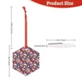 thumbnail image 3 of KLL Skull Blue Flower Pattern Acrylic Christmas Ornaments,1 PCS Xmas Tree Decor with Ribbon 3" Christmas Décor Christmas Pendant for Hanging on Tree & Party Favors-Hexagon, 3 of 7