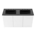 thumbnail image 5 of Modway Bryn 48" Wall-Mount Double Sink Bathroom Vanity in White/Black, 5 of 8
