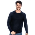 thumbnail image 1 of TR Men's Textured Knit Crewneck Sweater by 9 Crowns Essentials (Dark Navy, Large), 1 of 2