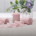 thumbnail image 2 of Efavormart 1.5" x 6 Yard - Set of 2 Blush Chiffon Ribbon Rolls For Bouquets, Wedding Invitations & Gift Wrapping, 2 of 11