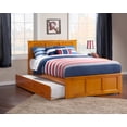 thumbnail image 4 of Madison Platform Bed with Matching Foot Board with Twin Size Urban Trundle Bed in Multiple Colors and Sizes, 4 of 5