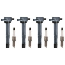 Set of 4 ISA Ignition Coil & 4 Iridium Spark Plug for 2008-2015 Honda Accord CR-V Civic Crosstour 2013-2015 Acura ILX l4 2.4L Replacement For UF602